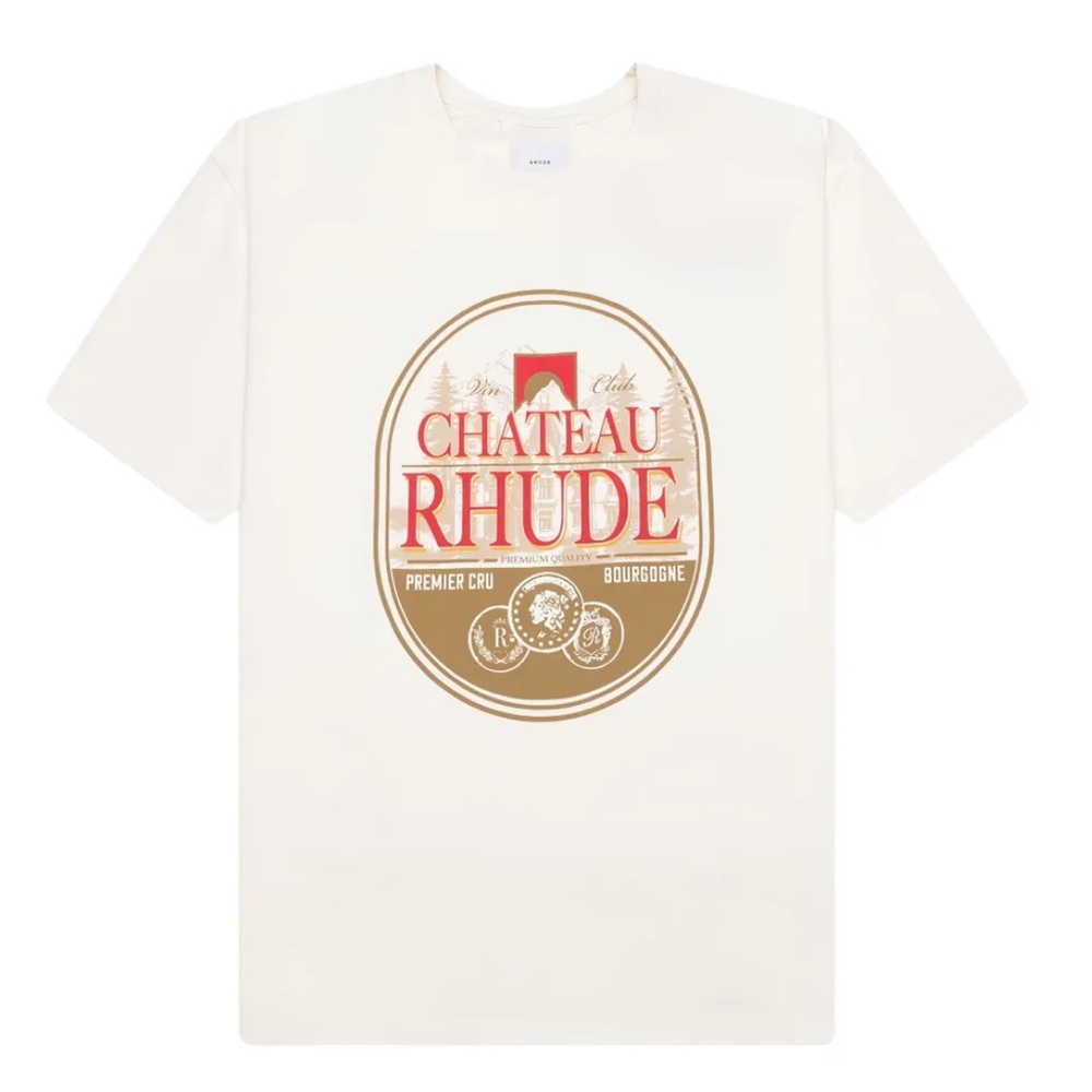 NWT RHUDE Premier Crew Tee in Vintage White Chateau Rhude Men’s T-Shirt M - Picture 5 of 14
